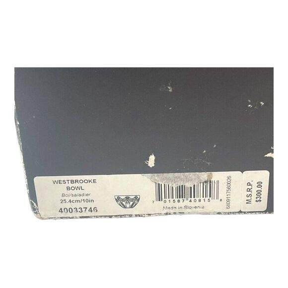 Waterford Westbrooke Lead Crystal Bowl Original Box Centerpiece Fruit Serving 9" - Picture 5 of 8